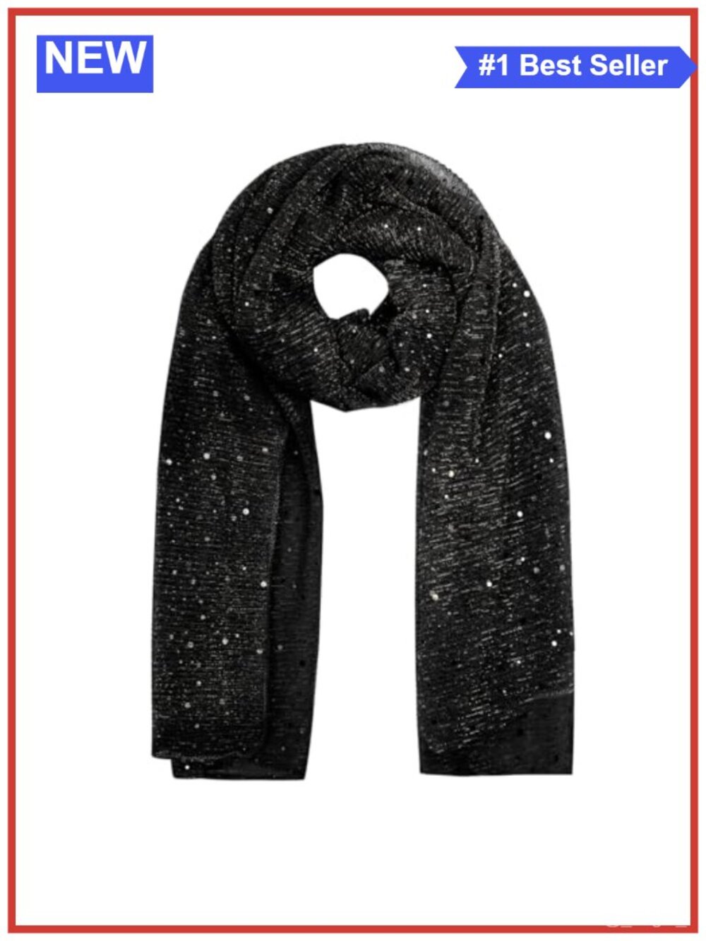Womens Sequin Bandana Scarf Sparkling Evening Wrap Shawl Accessory